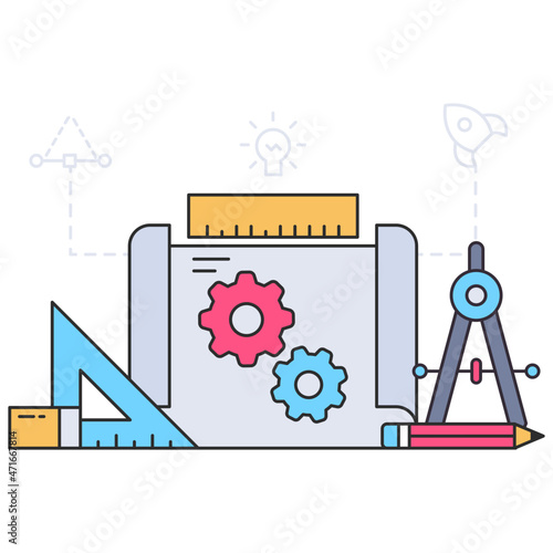 Modern design illustration of prototyping