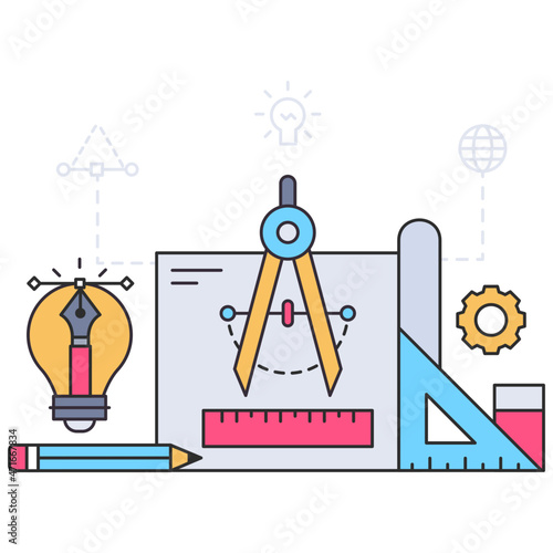 Modern design illustration of precision
