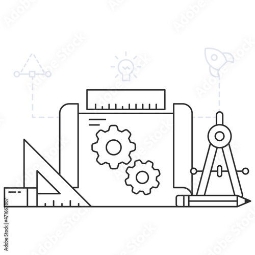 Modern design illustration of prototyping