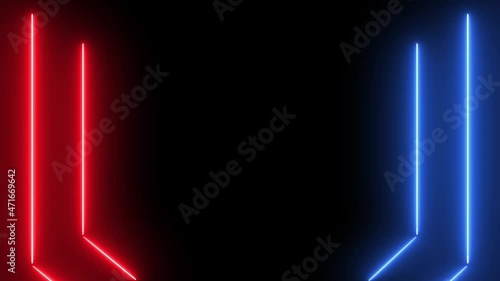 abstract light background. Infinite loop neon lights