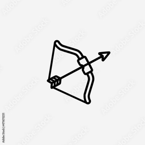 Vector illustration of bow icon