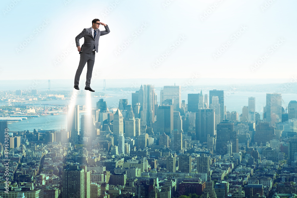 Businessman in career and start-up concept Businessman in career and start-up concept