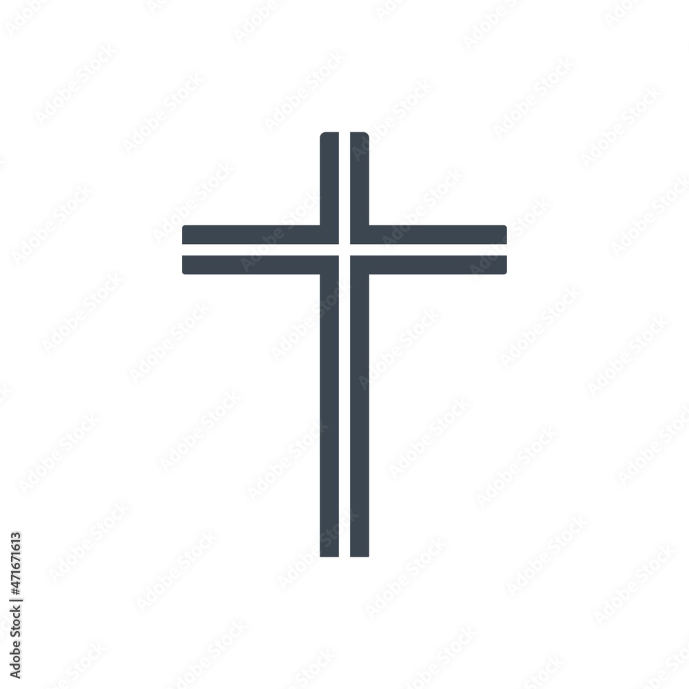 Holly cross icon ( vector illustration )