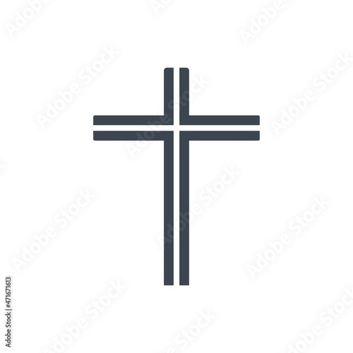 Holly cross icon ( vector illustration )