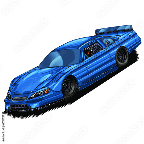Racing car isolated on white background. vector illustration.