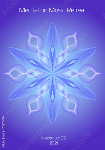 Vibrant cover design with abstract gradient mandala