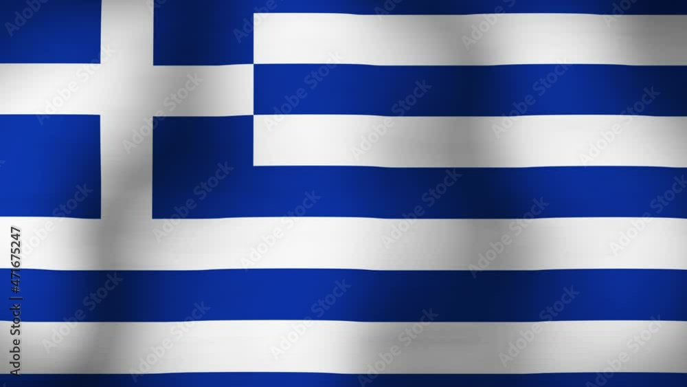 Flag of Greece Close Up Animation Loops Flag of Greece Close Up Animation Loops