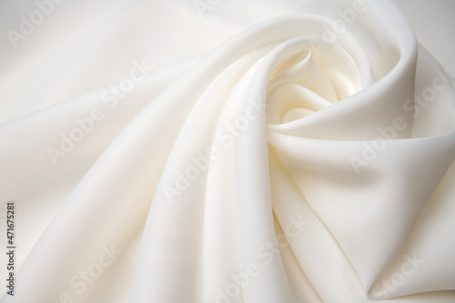 Background, texture. Template. Silk fabric, matte organza "Carolina", cream colors.
