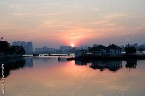 Sun Set in Viet Nam, Hanoi © ayano