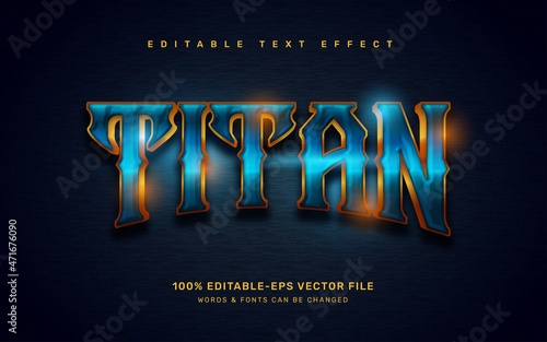 Titan text effect photo