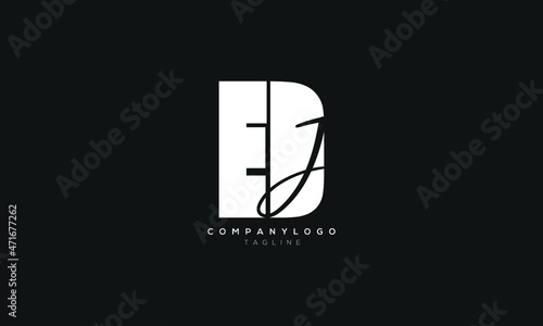 EDJ, DEJ, JED, Abstract initial monogram letter alphabet logo design