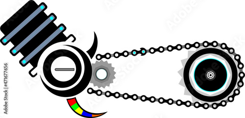 advanced manual machine vector illustration
