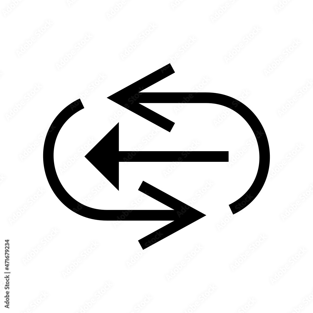 Back To Sync icon isolated on white background Back To Sync icon isolated on white background
