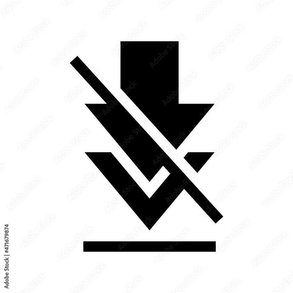 Disable Download icon isolated on white background Disable Download icon isolated on white background