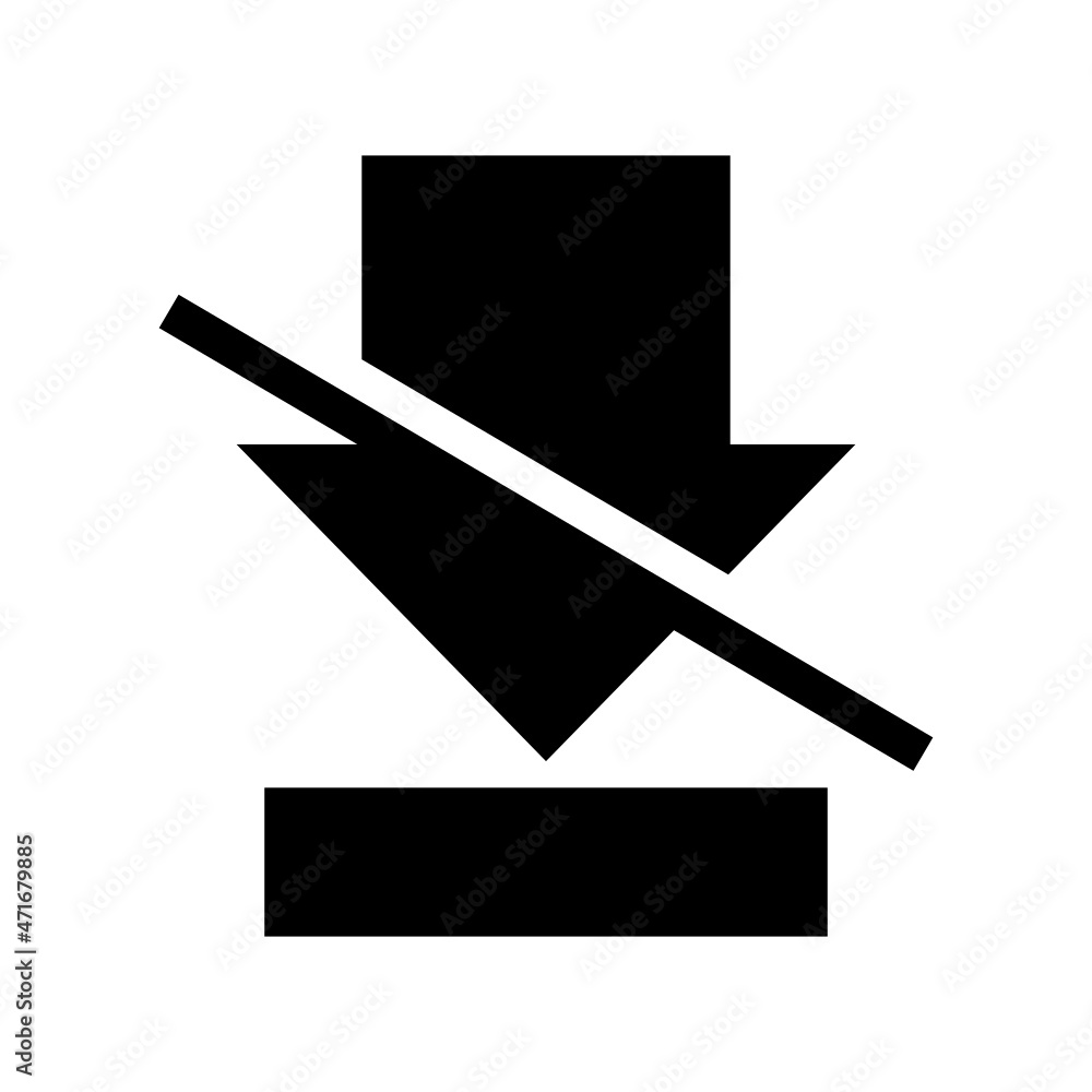Disable Download icon isolated on white background Disable Download icon isolated on white background