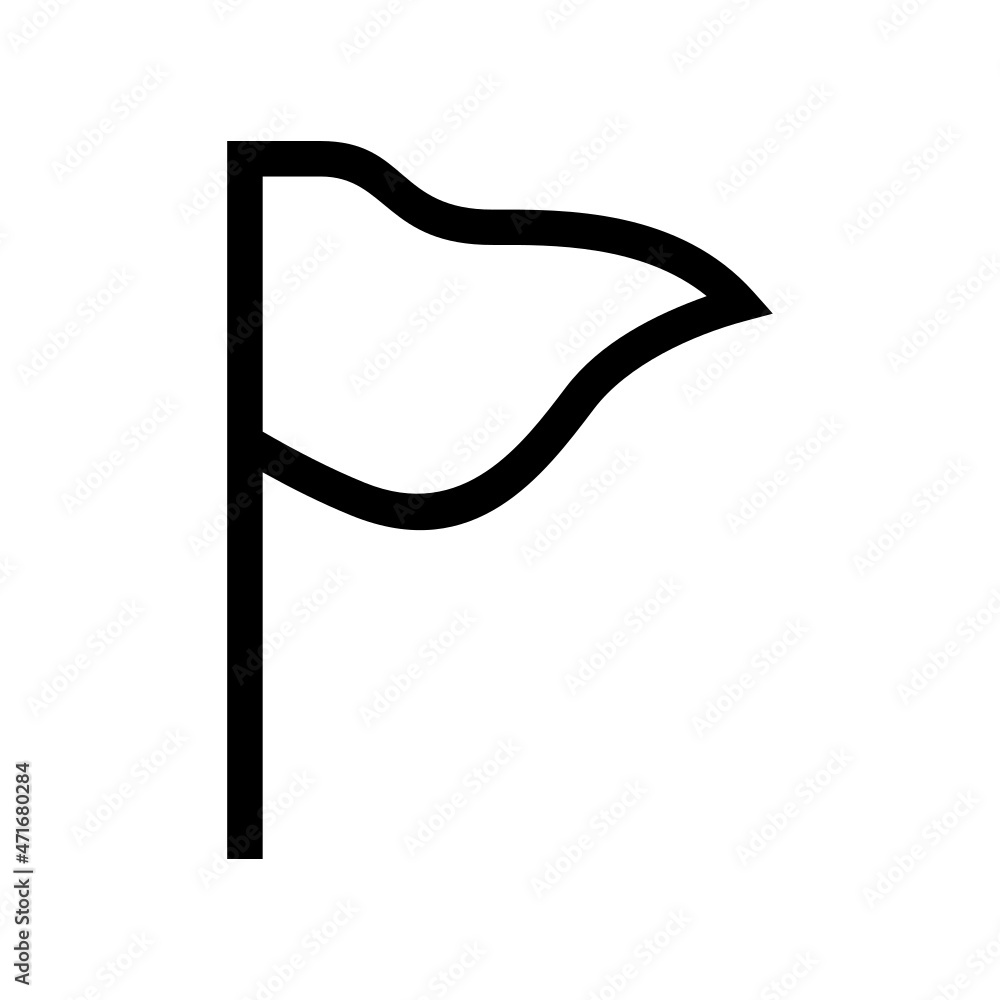 Flag icon isolated on white background Flag icon isolated on white background