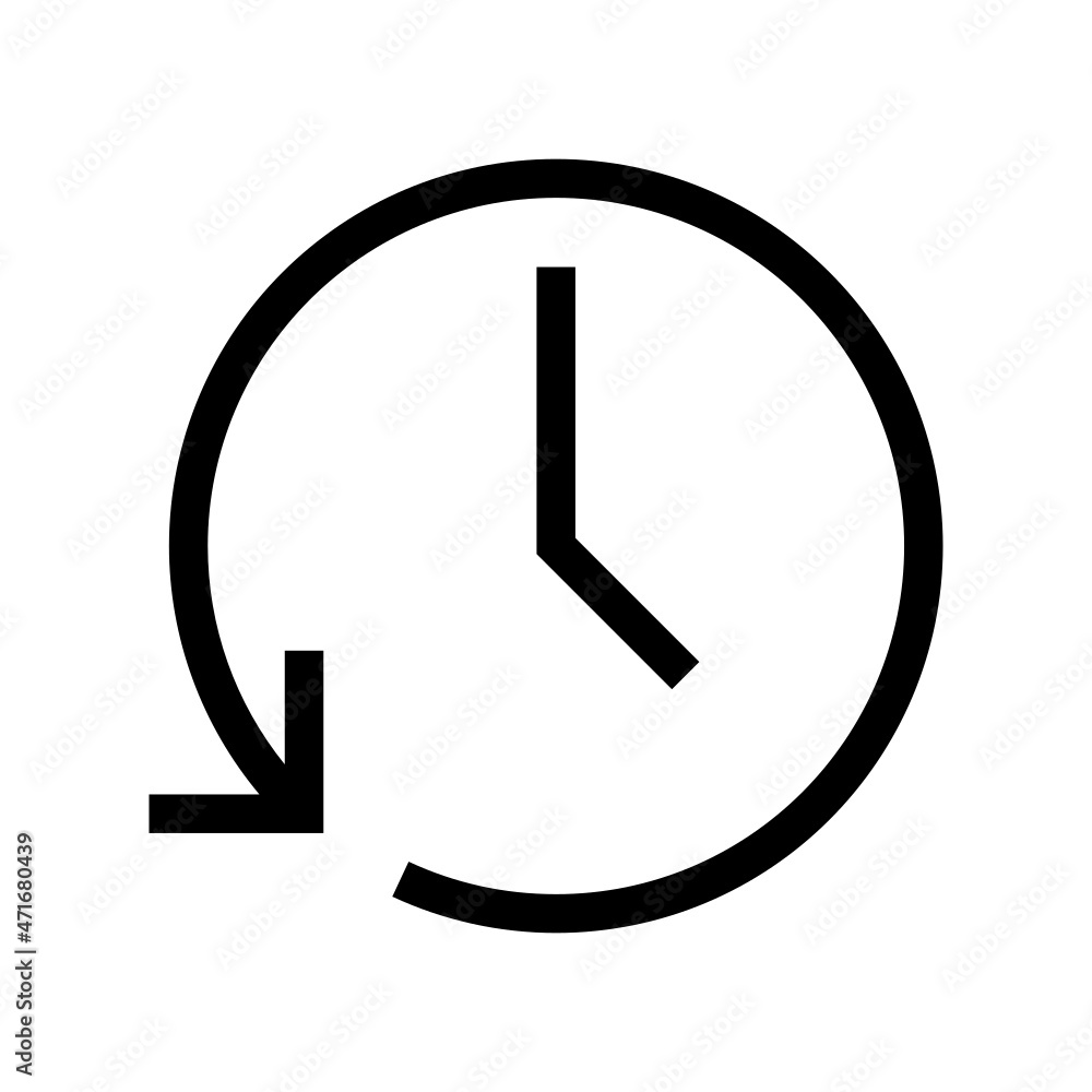 History icon isolated on white background History icon isolated on white background