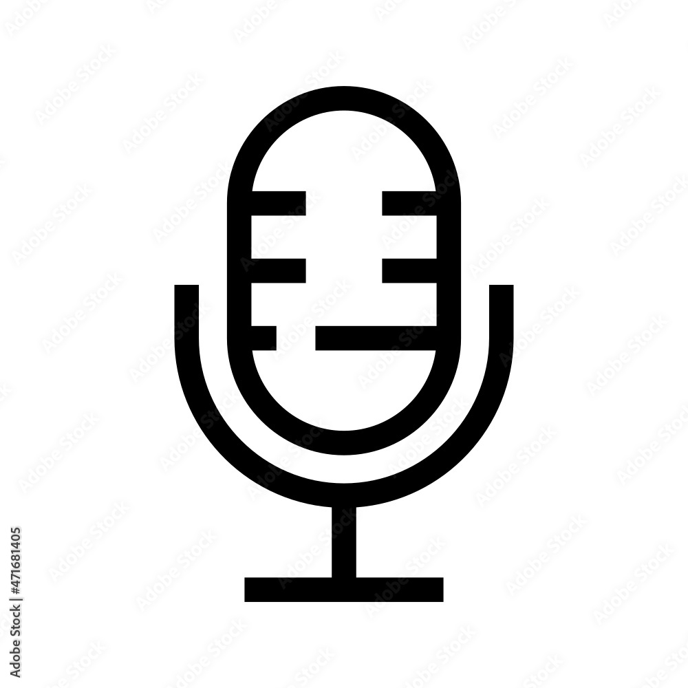 Microphone icon isolated on white background Microphone icon isolated on white background