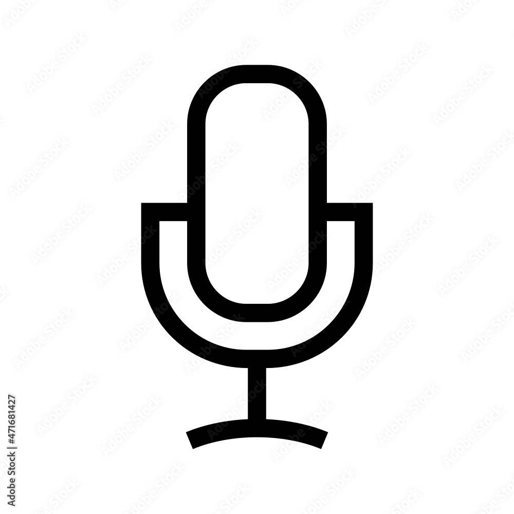 Microphone icon isolated on white background Microphone icon isolated on white background