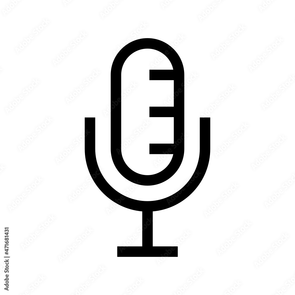 Microphone icon isolated on white background Microphone icon isolated on white background