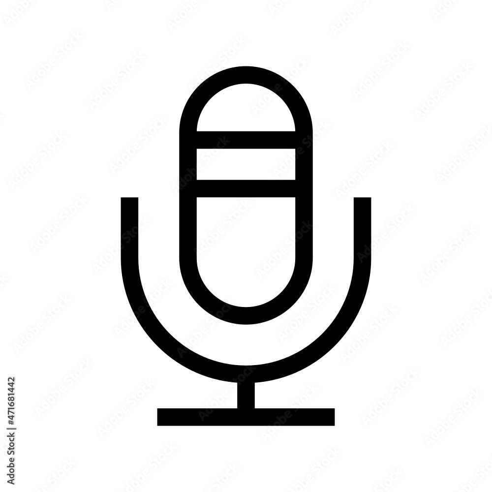 Microphone icon isolated on white background Microphone icon isolated on white background