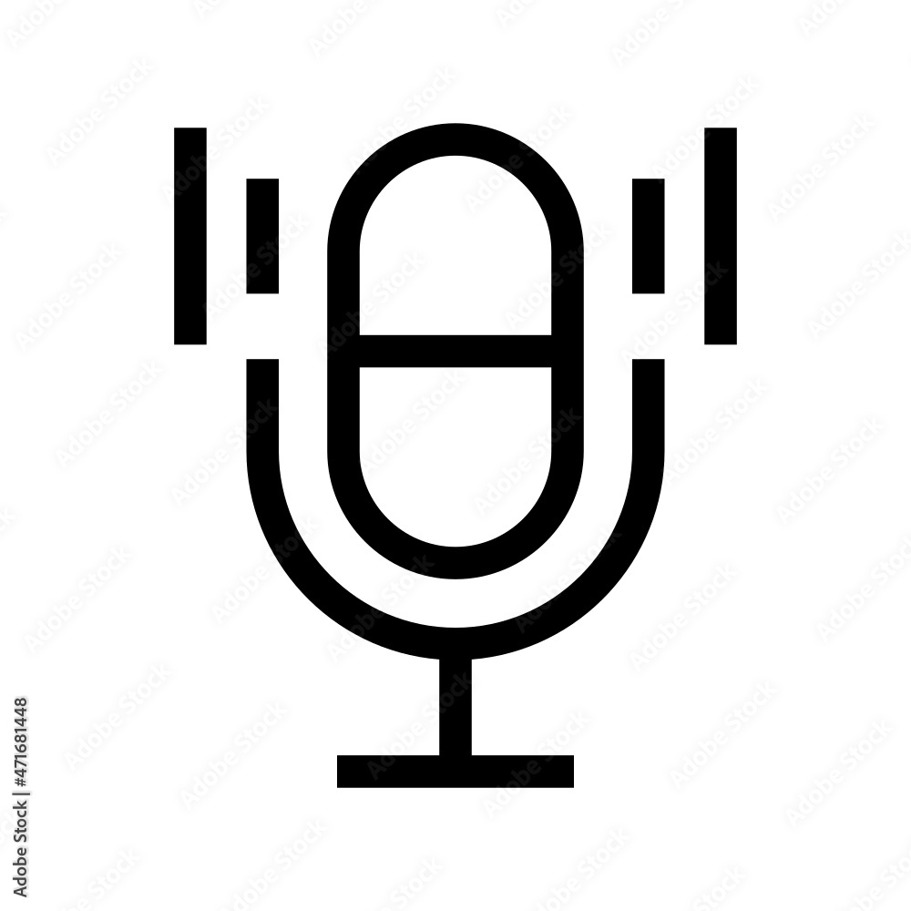 Microphone icon isolated on white background Microphone icon isolated on white background