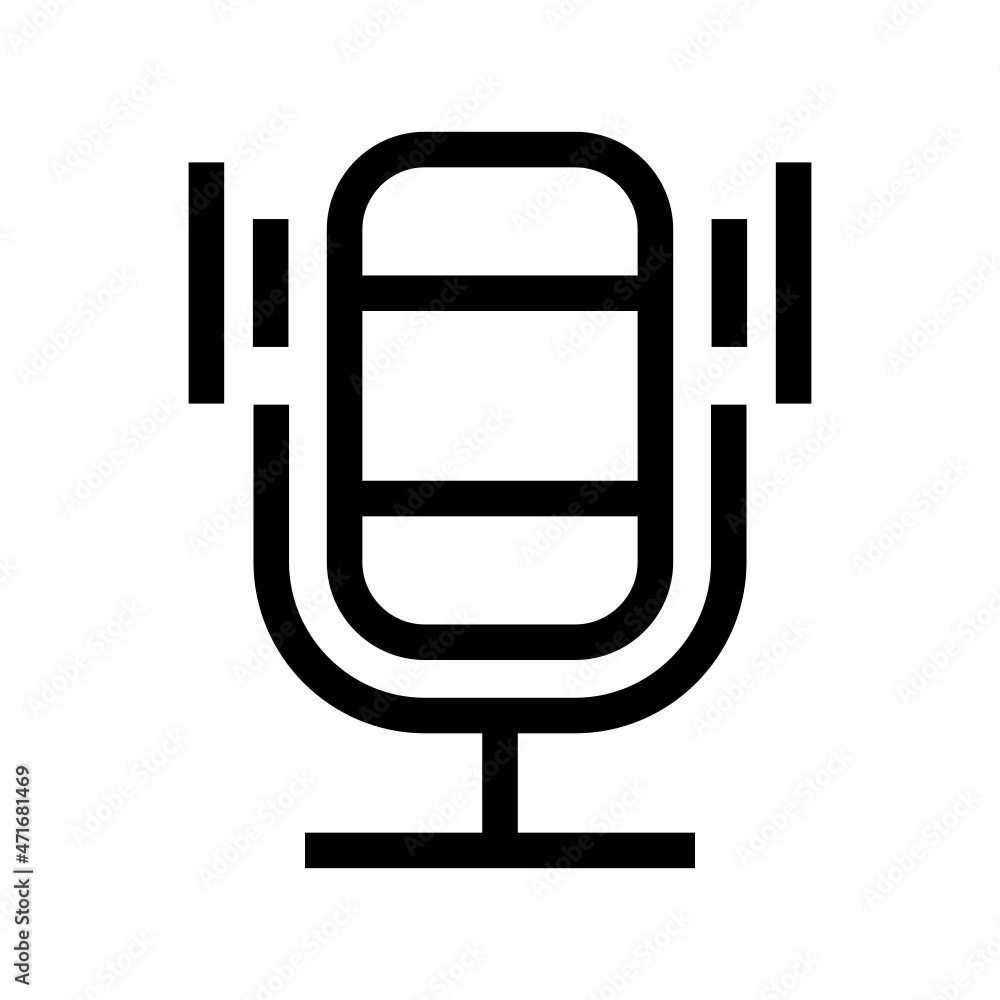 Microphone icon isolated on white background Microphone icon isolated on white background