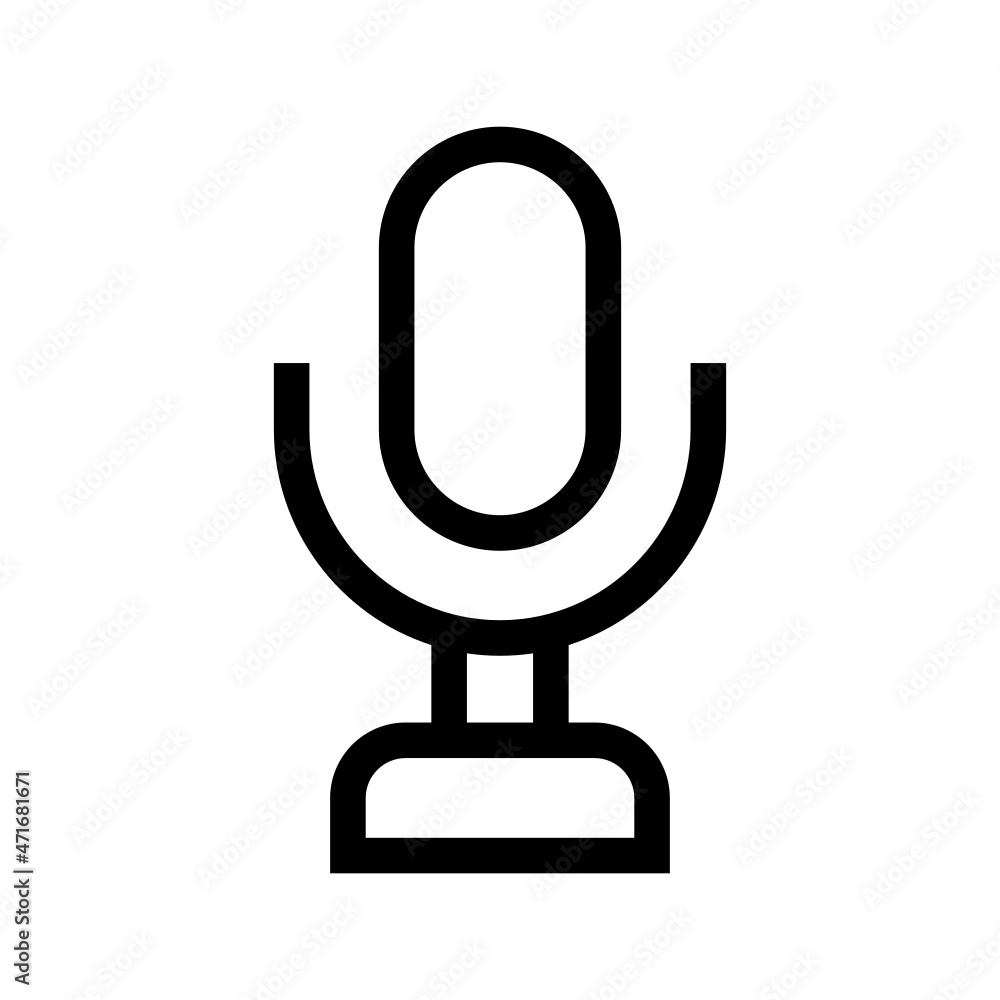 Microphone icon isolated on white background Microphone icon isolated on white background