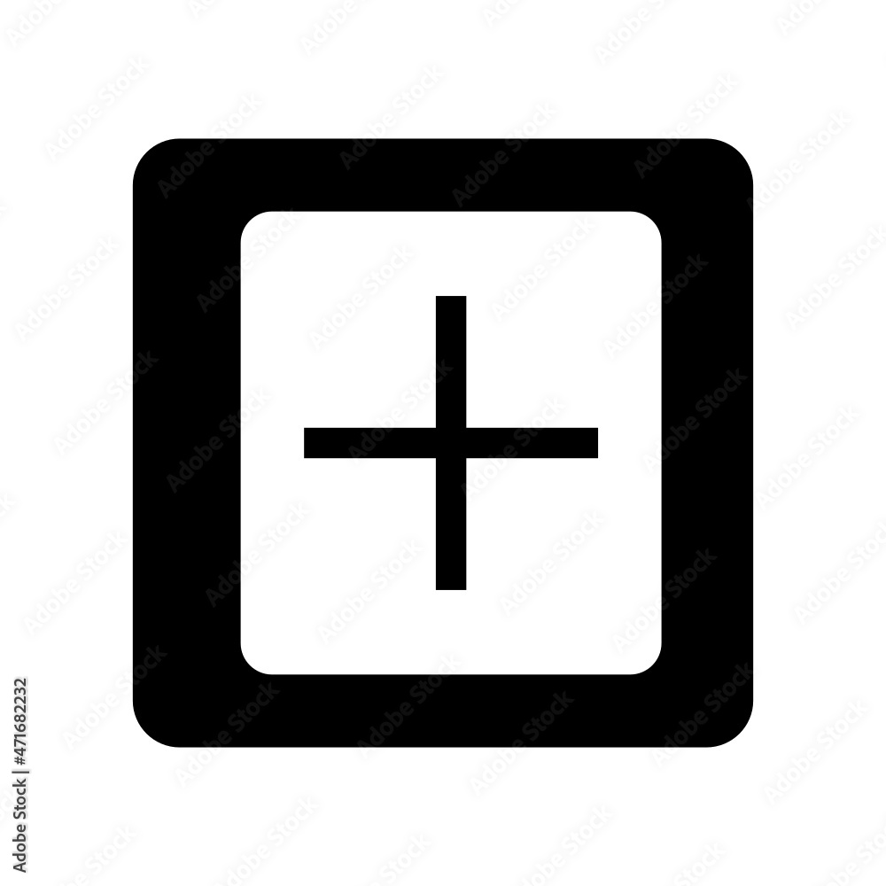 Plus icon isolated on white background Plus icon isolated on white background