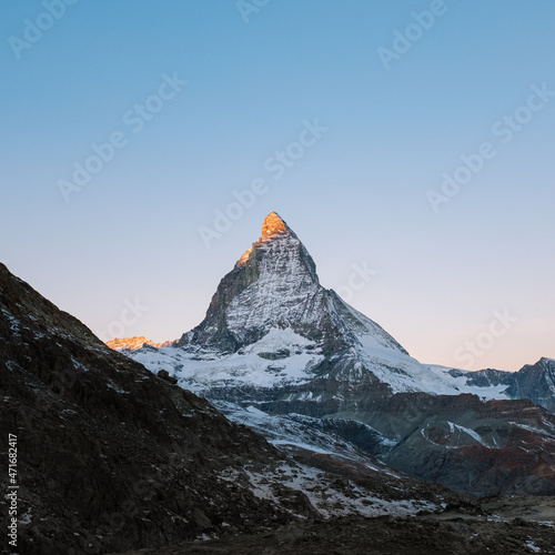 Matterhorn Zermatt Schweiz Sonnenaufgang