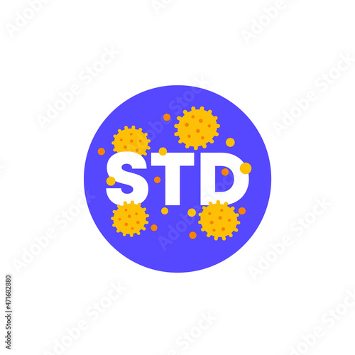 STD, Sexual transmitted disease vector icon
