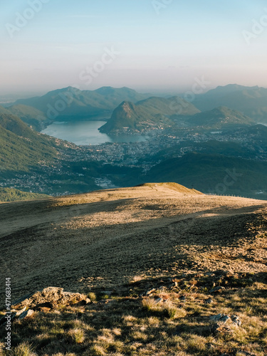 Sonnenuntergang Berge Tessin