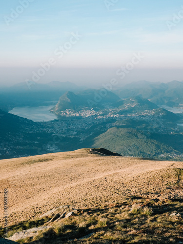 Sonnenuntergang Berge Tessin
