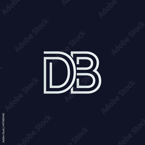 Professional Innovative Initial DB logo. Minimal elegant Monogram. Premium Business Artistic Alphabet symbol and sign