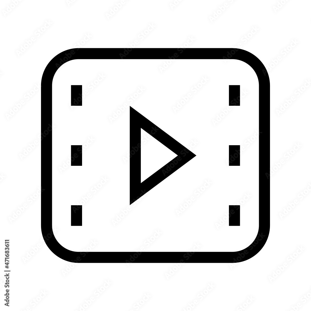 Video icon isolated on white background Video icon isolated on white background