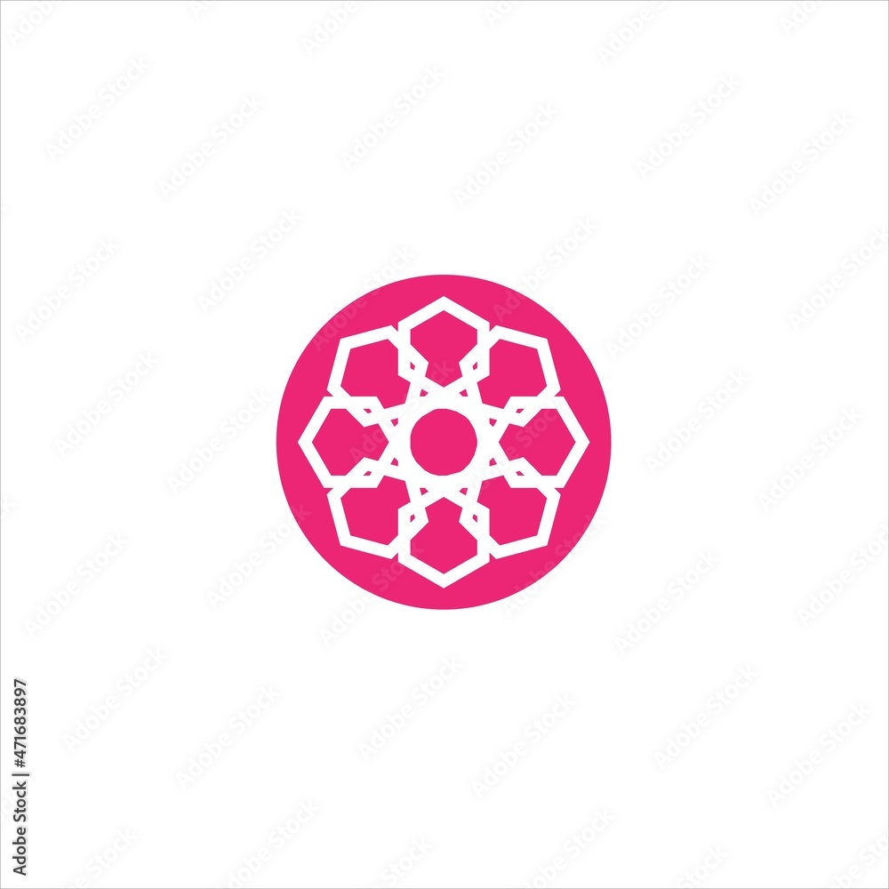 flower logo vector template line flower logo vector template line