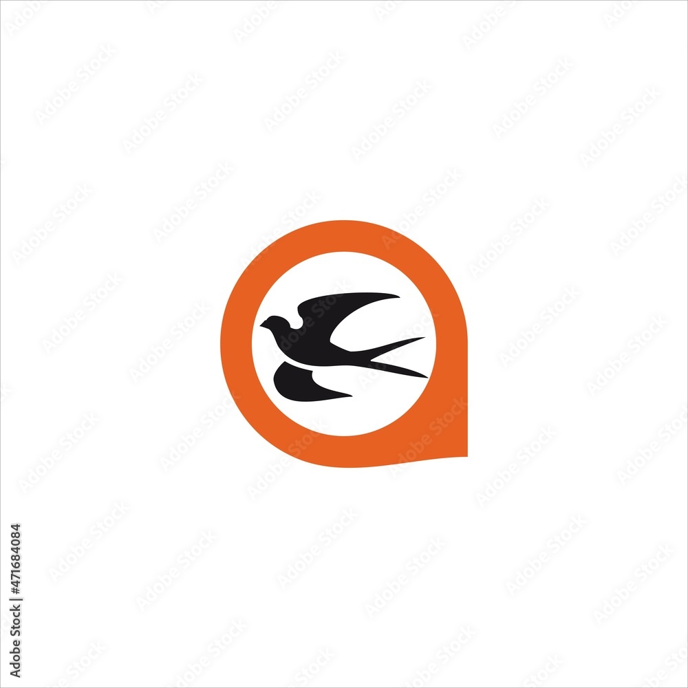 pin logo vector template bird pin logo vector template bird