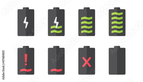 Battery notification icon vector design on white background