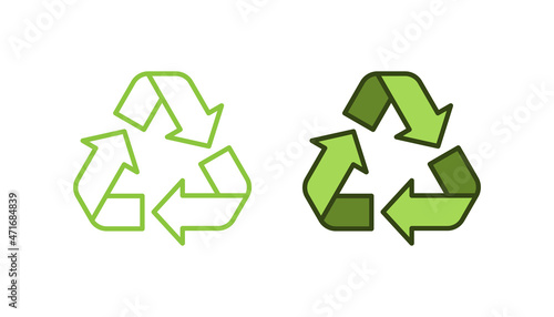 Recycle icon sign vector design