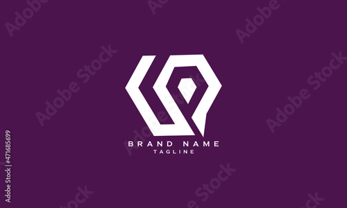 CUP, UP, PU, Abstract initial monogram letter alphabet logo design