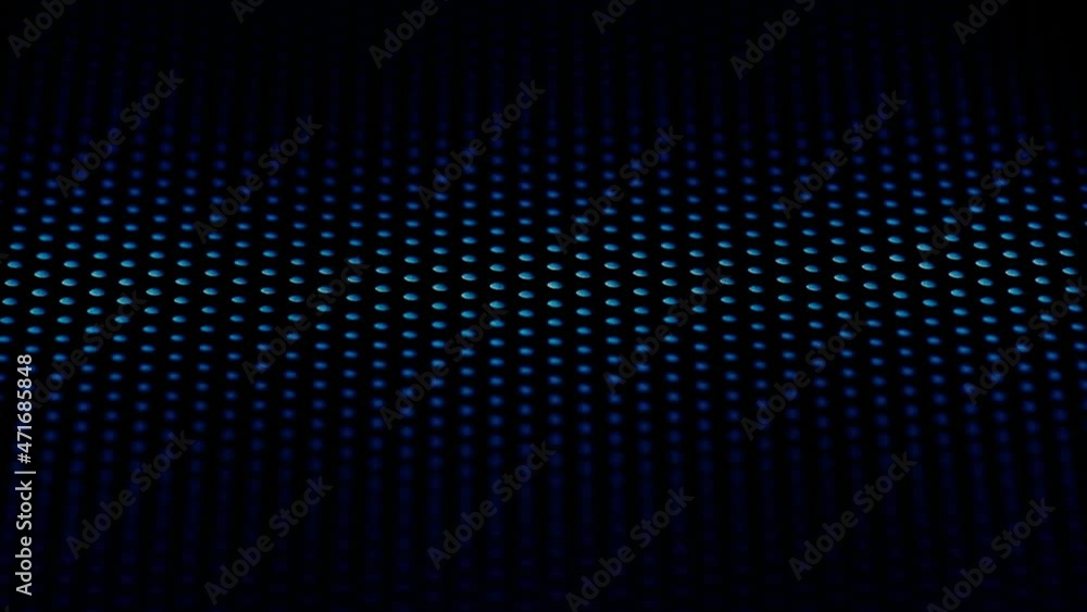 A blue shimmer of light moves across a black grate. A blue shimmer of light moves across a black grate.