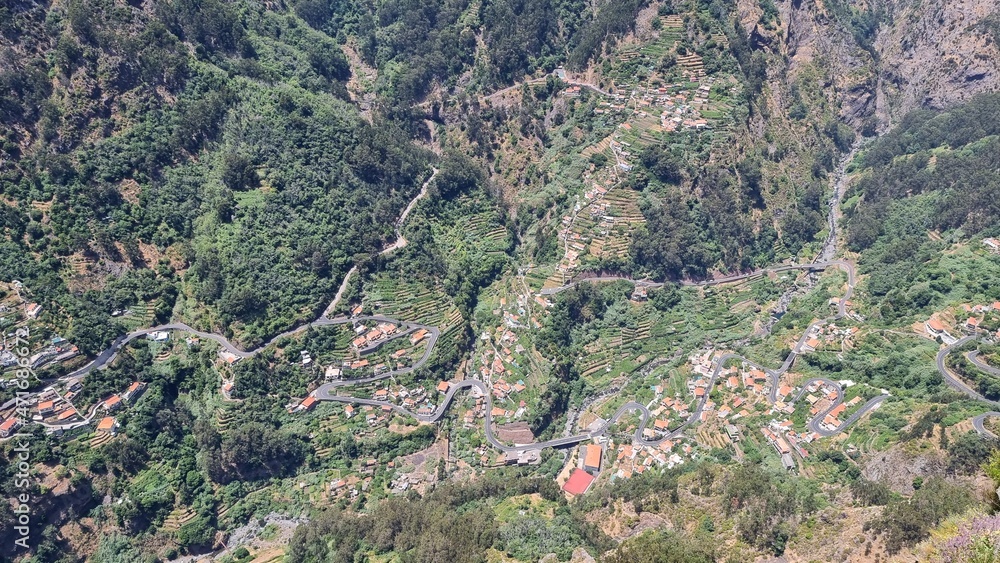 beautiful green landscape in Madeira