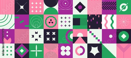 Abstract. Modern minimalistic trendy blocks with geometry forms  thin and bold symbols  primitive and basic symbols. Vector set