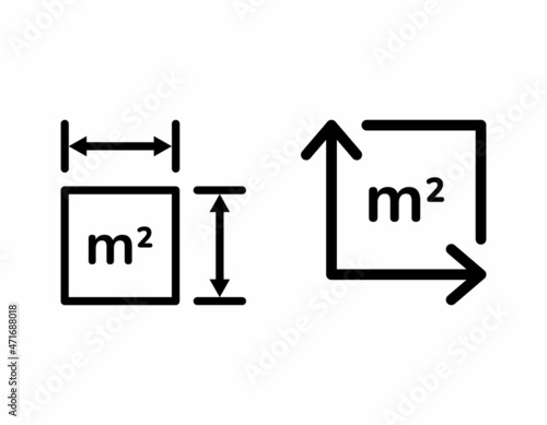 m2 area vector icon