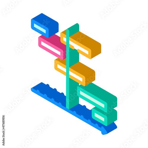 separation of tasks isometric icon vector. separation of tasks sign. isolated symbol illustration