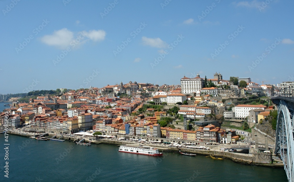 Porto Old town panorama  with Douro river - Portugal 