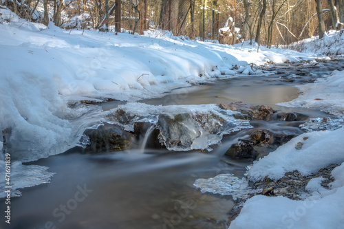 frozen cascade on the creek
