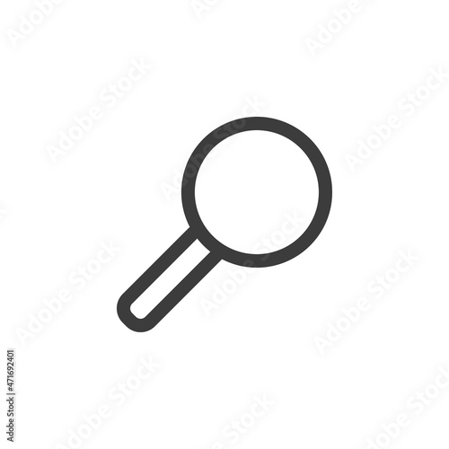 Magnifying glass icon with white background