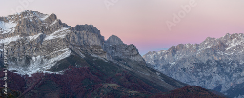 The Picos de Europa, a mountainous massif located in the north of Spain that belongs to the central part of the Cantabrian mountain range. . At present, the Picos de Europa National Park is the second