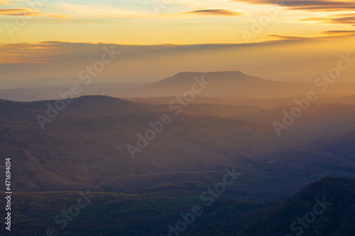 mountains and sky at sunrise,Early morning in a mountain © banjongseal324